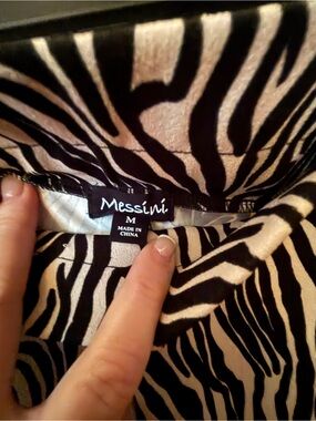 Messini Zebra Print skirt in Black & White